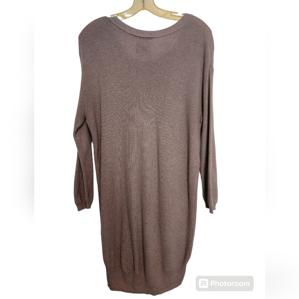Wilfred Tan Scoop Neck Silk Cashmere blend Sweater Size Medium - Picture 2 of 6